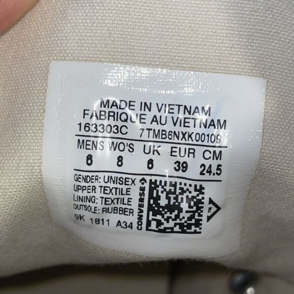 Converse Chuck Taylor Sz 6 Men / 8 Women Blue Denim Heart Love All Stars Hi Top - Picture 9 of 12